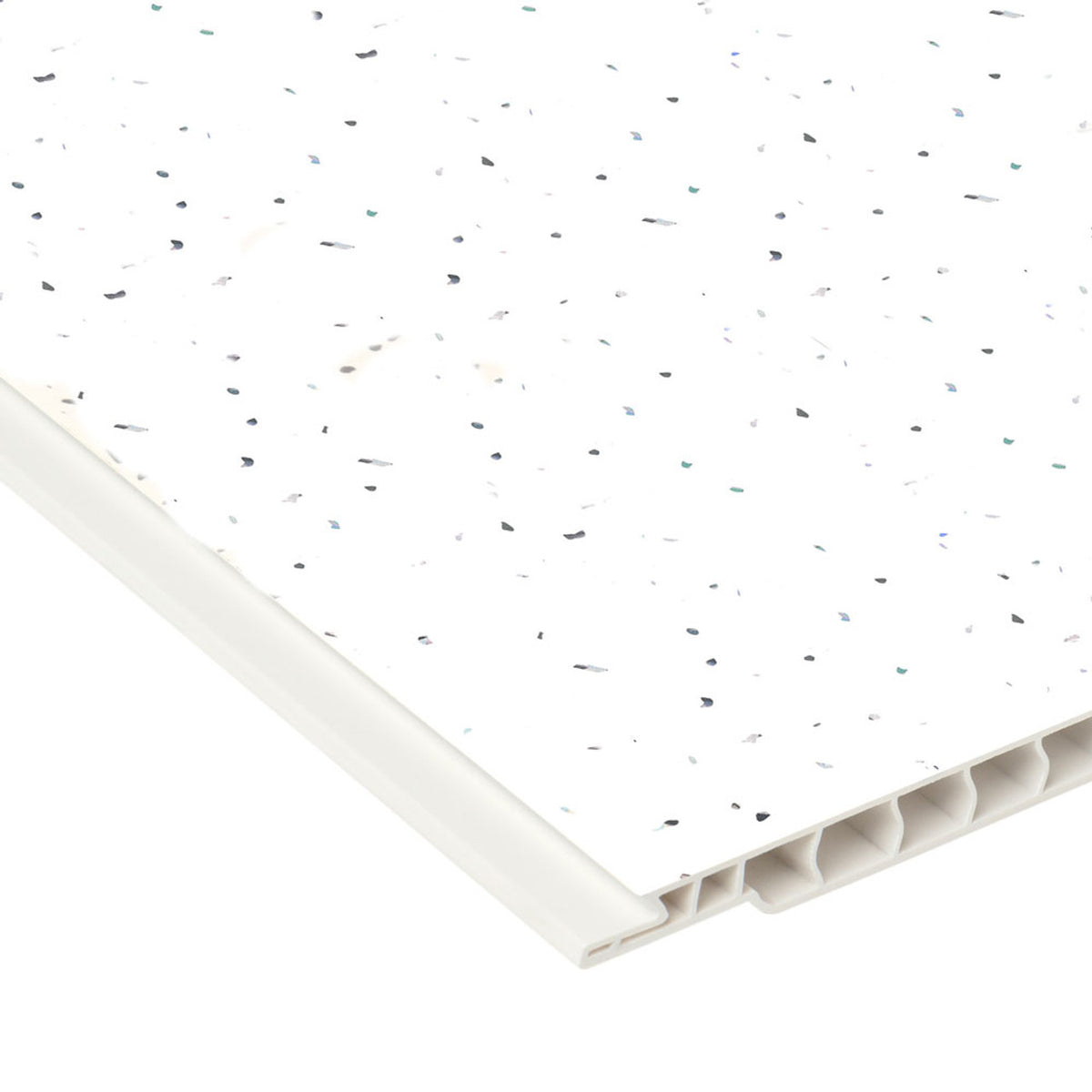 PVC Wall Panels - White Arctic Sparkle (T&amp;G)