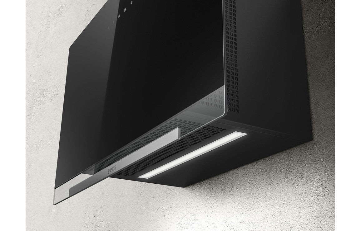 Elica Aplomb 60cm Chimney Hood - Black Glass