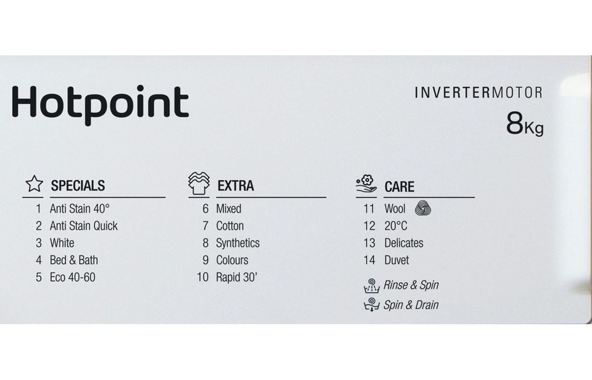 Hotpoint BI WMHG 81485 UK B/I 8kg 1400rpm Washing Machine