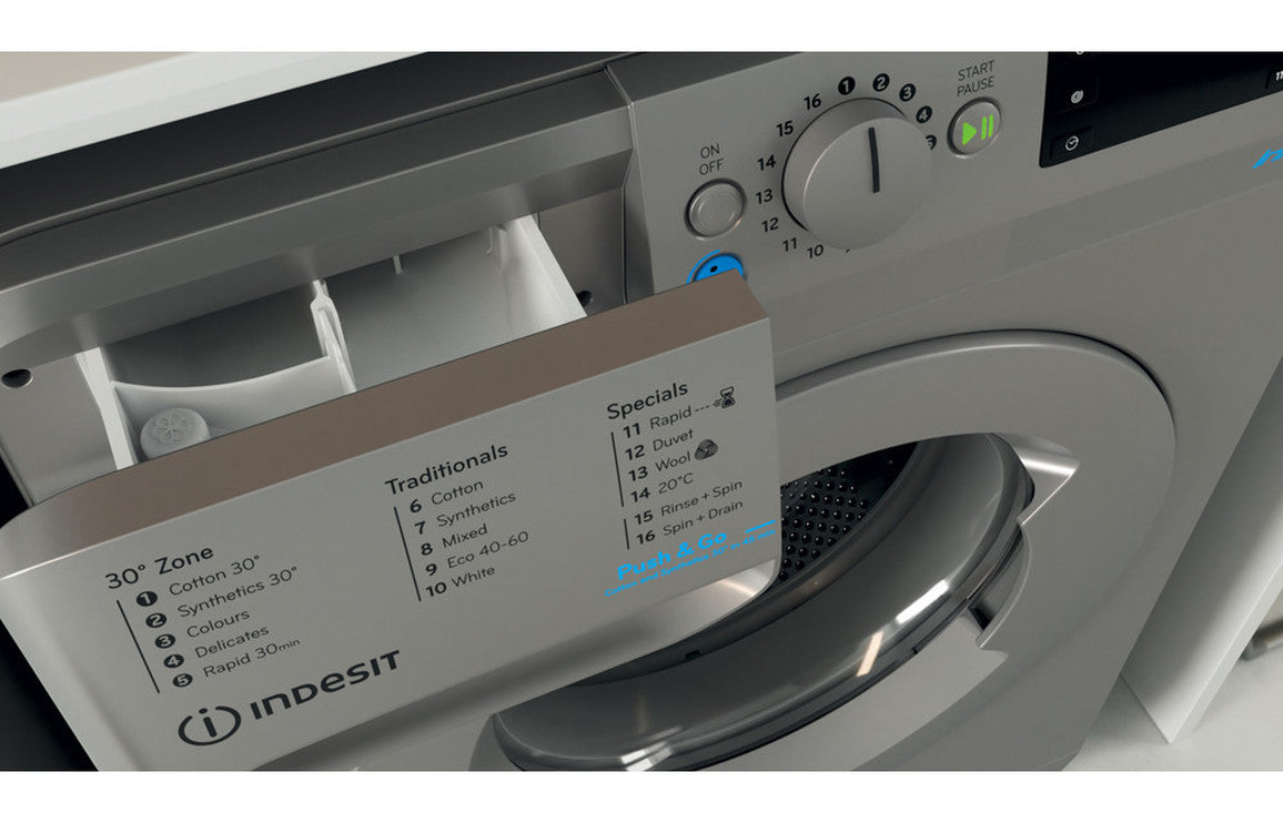 Indesit BWE 71452 S UK N F/S 7kg 1400rpm Washing Machine - Silver