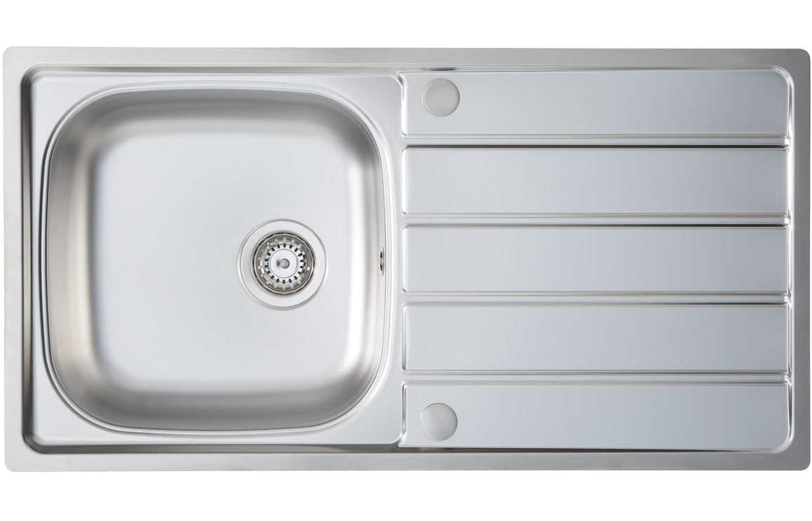 Prima 1B 965x500mm Inset Sink - Stainless Steel