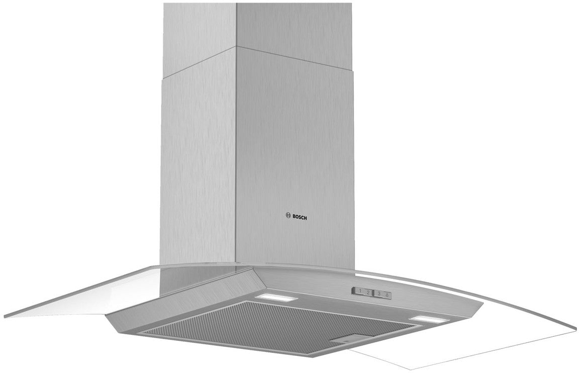 Bosch Series 2 DWA94BC50B 90cm Curved Glass Chimney Hood - Stainless Steel