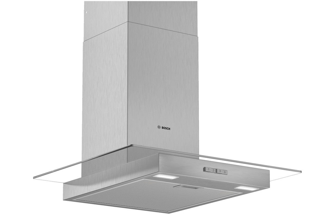 Bosch Series 2 DWG64BC50B 60cm Flat Glass Chimney Hood - Brushed Steel