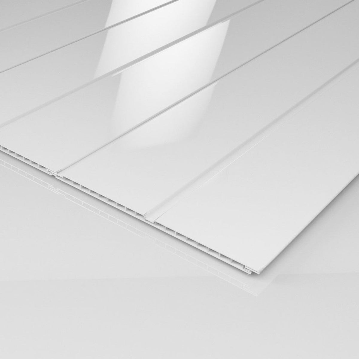 PVC Ceiling Panels - Double White Gloss - 4m