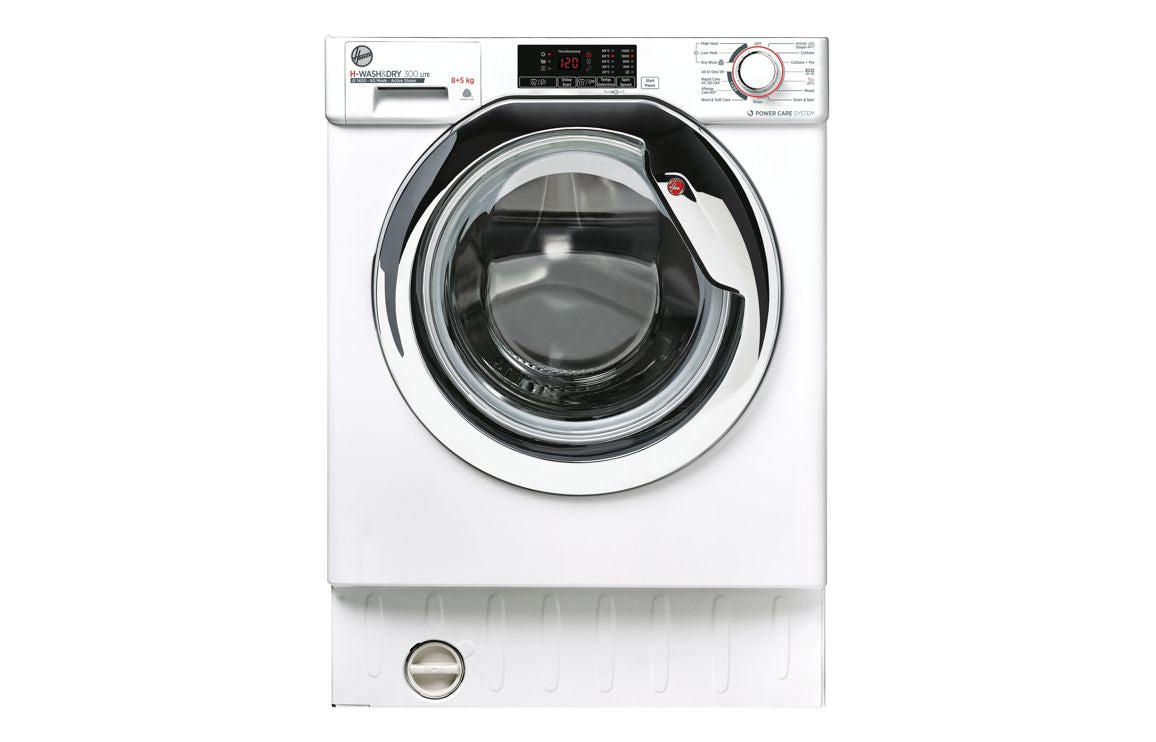 Hoover H500 HBDS 485D1ACE-80 B/I 8/5kg 1400rpm Washer Dryer - White With Chrome Door