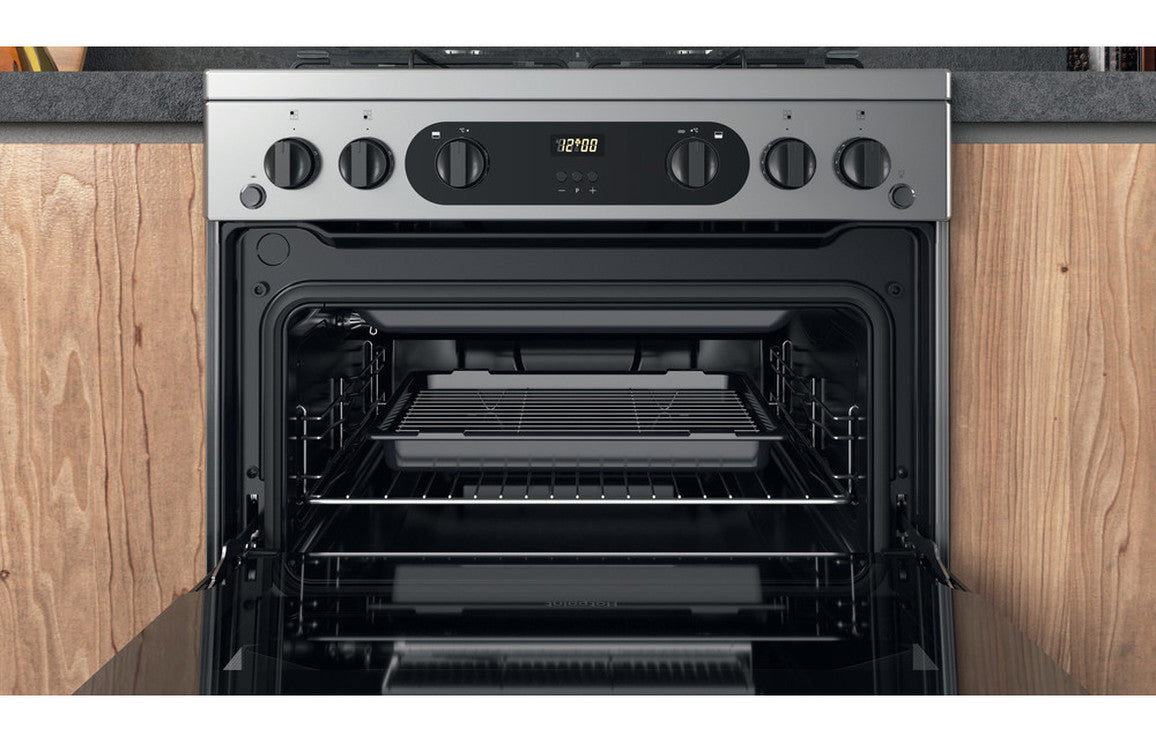 Hotpoint HDM67G0CCX/UK Gas Cooker - Stainless Steel
