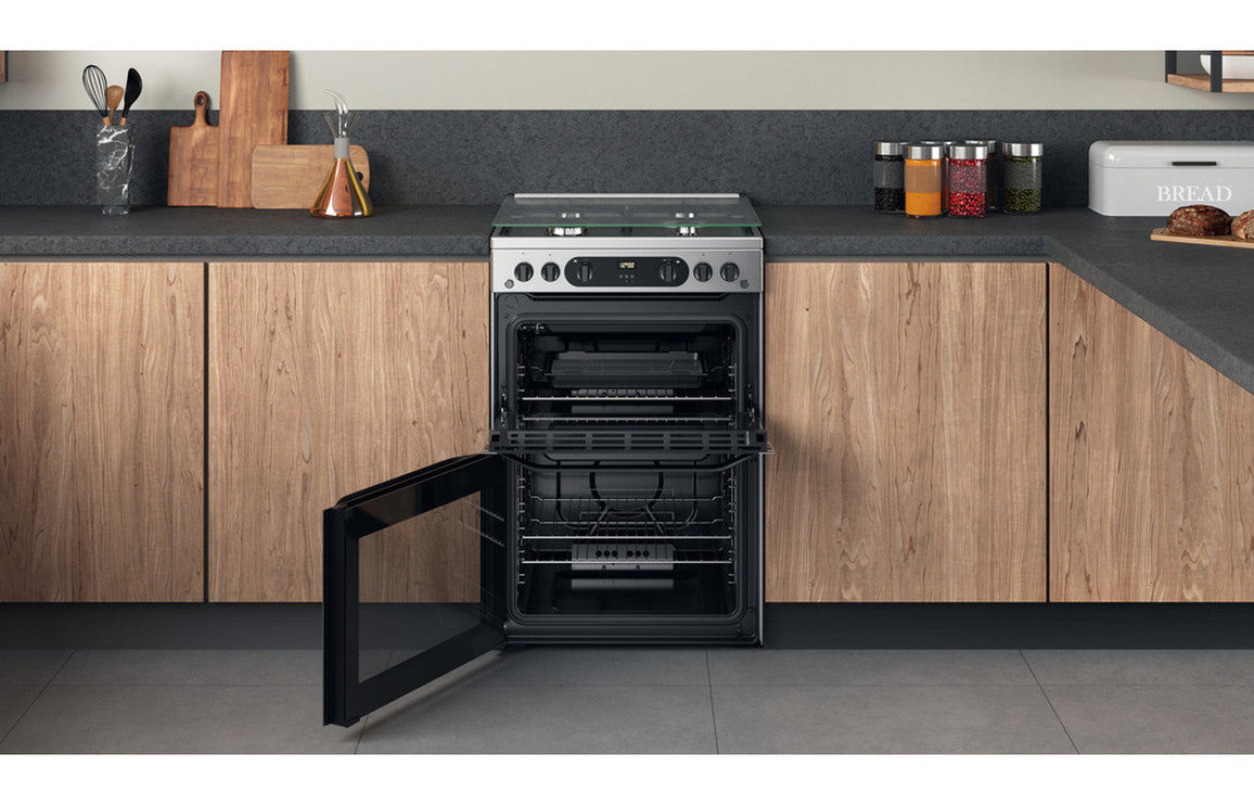 Hotpoint HDM67G0CCX/UK Gas Cooker - Stainless Steel