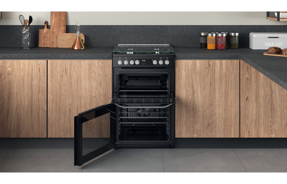 Hotpoint HDM67G9C2CB/UK Dual Fuel Cooker - Black