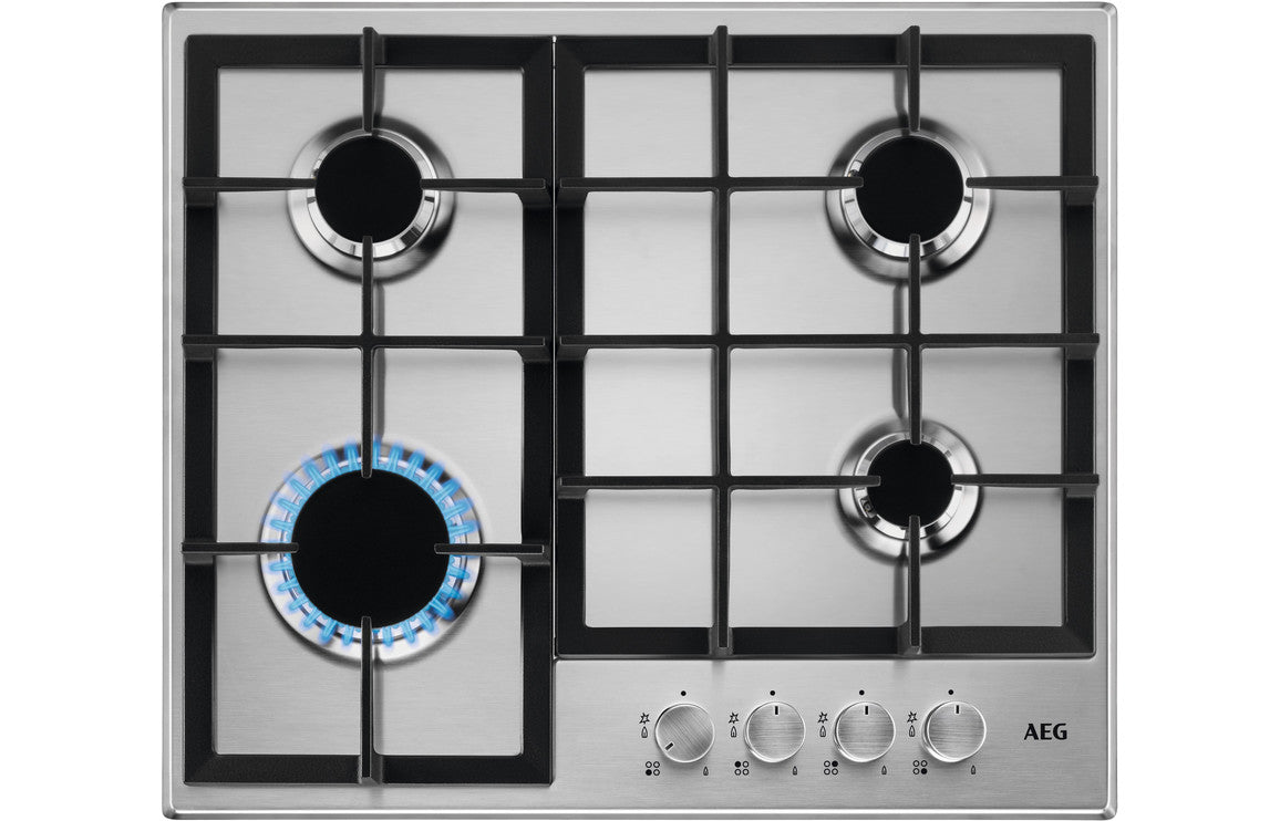 AEG HGB64200SM 60cm Gas Hob - Stainless Steel