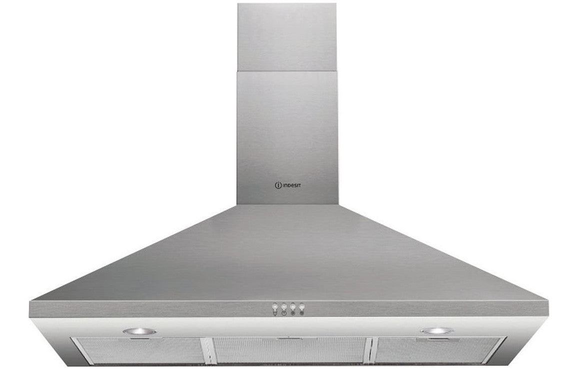 Indesit IHPC 9.5 LM X 90cm Chimney Hood - Stainless Steel