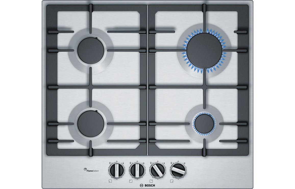 Bosch Series 6 PCP6A5B90 60cm Gas Hob - Stainless Steel