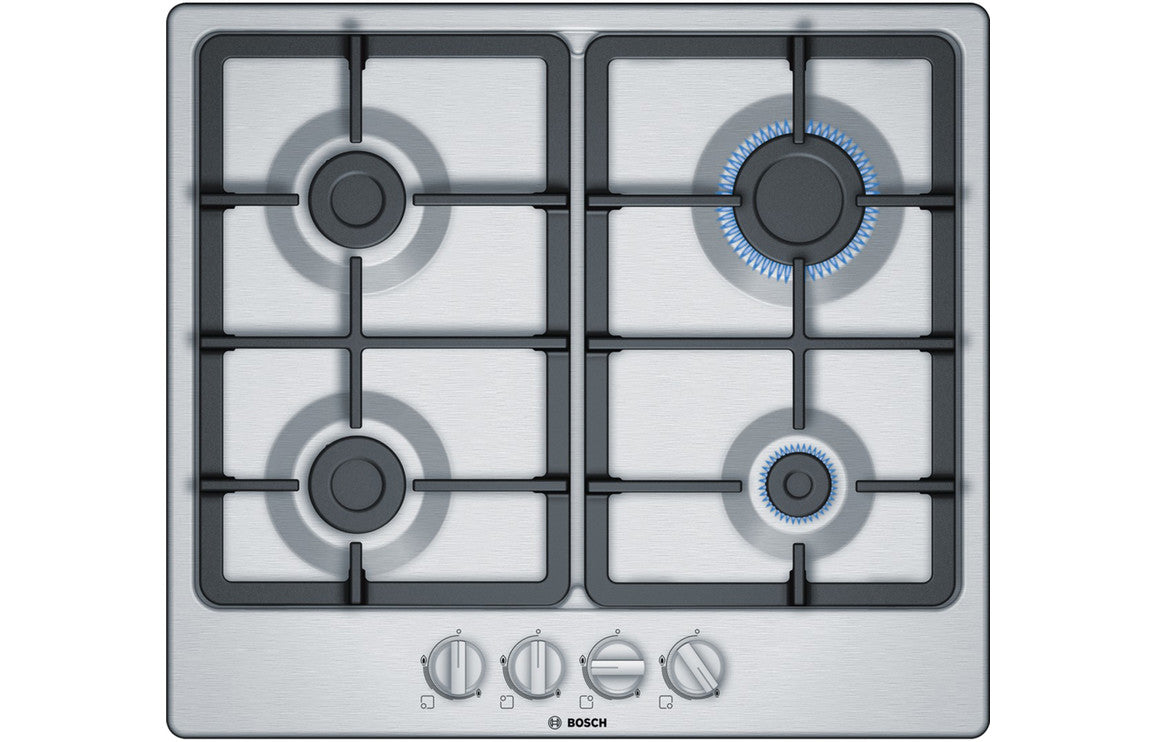 Bosch Series 4 PGP6B5B90 60cm Gas Hob - Stainless Steel