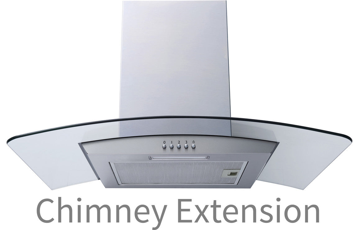 Prima PRCGH801 Curved Chimney Hood Extension - Stainless Steel