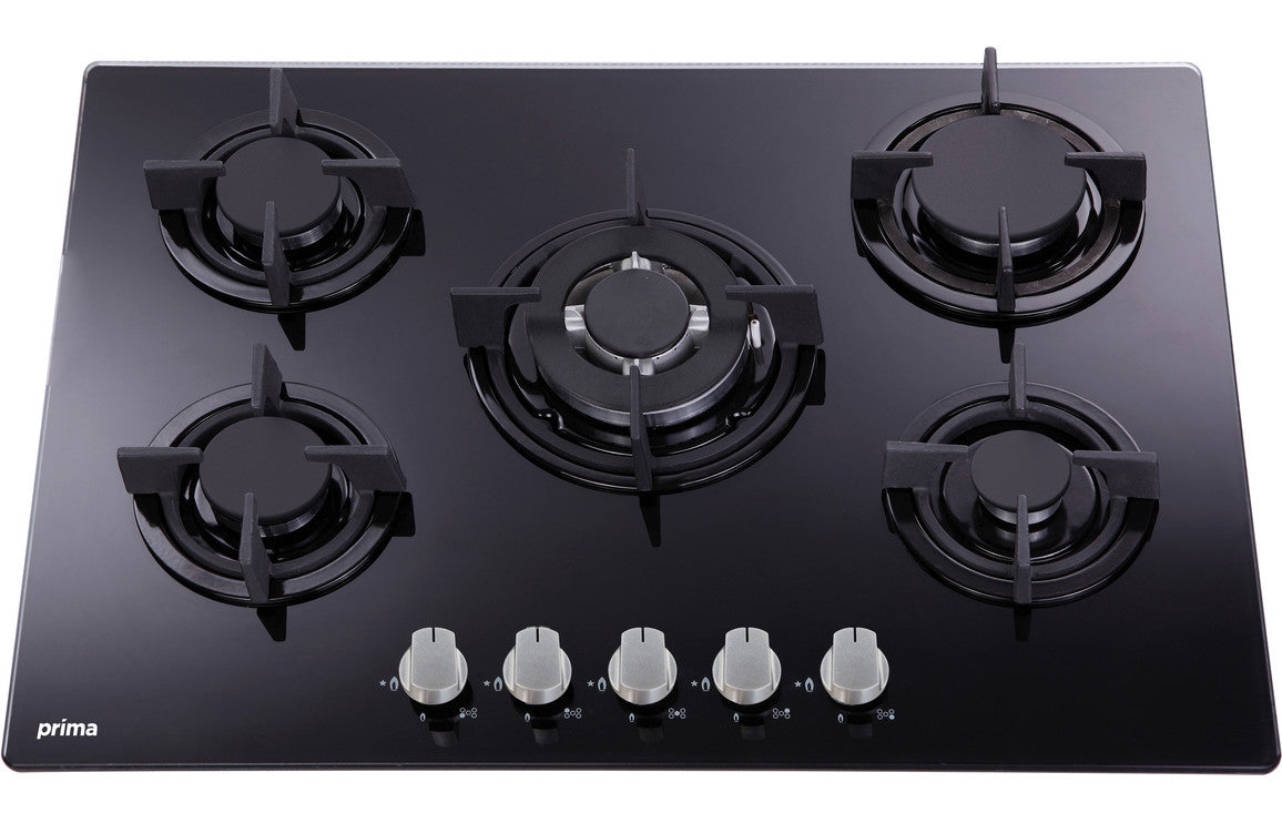 Prima PRGH214 70cm Gas on Glass Hob - Black