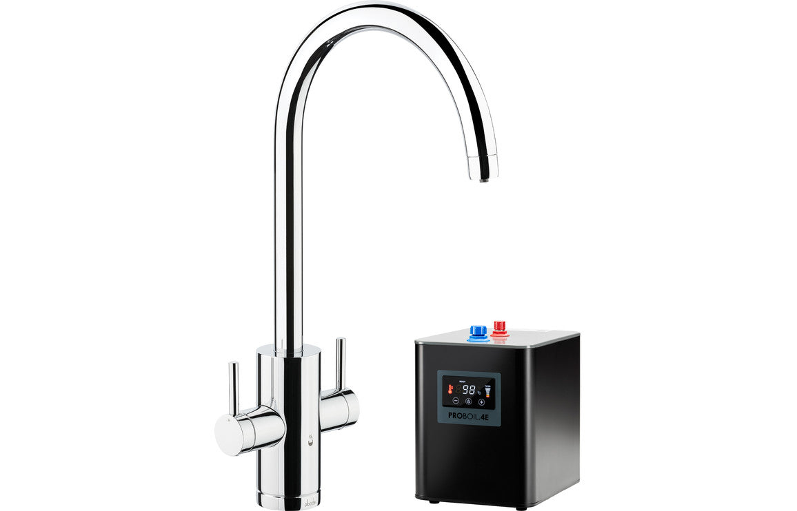 Abode Profile 4 IN 1 Monobloc Tap &amp; Proboil.4E Tank - Chrome