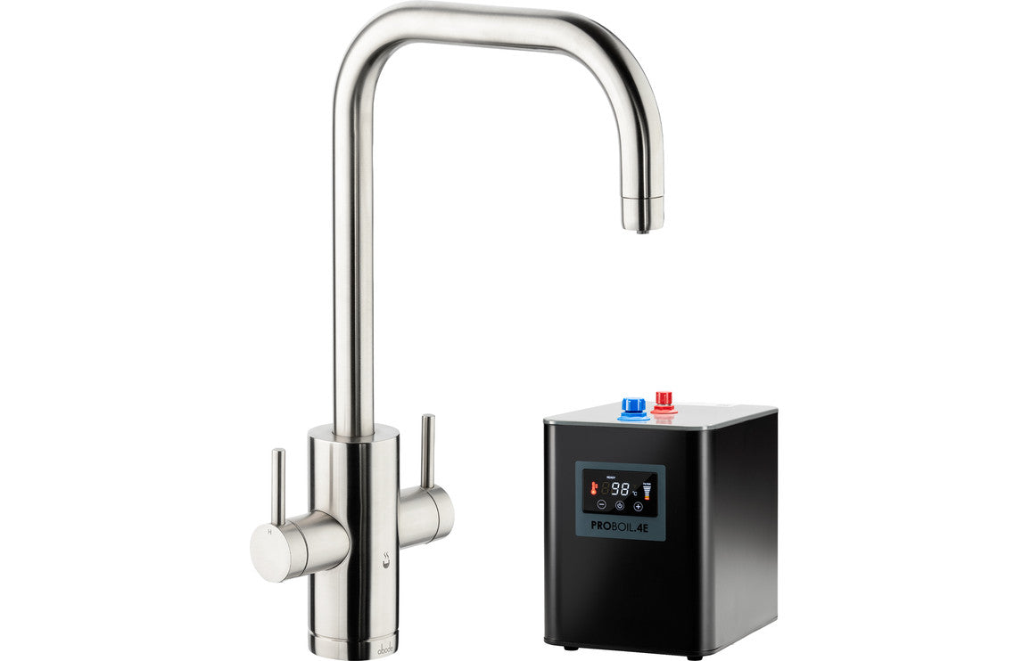 Abode Project 4 IN 1 Monobloc Tap &amp; Proboil.4E Tank - Brushed Nickel