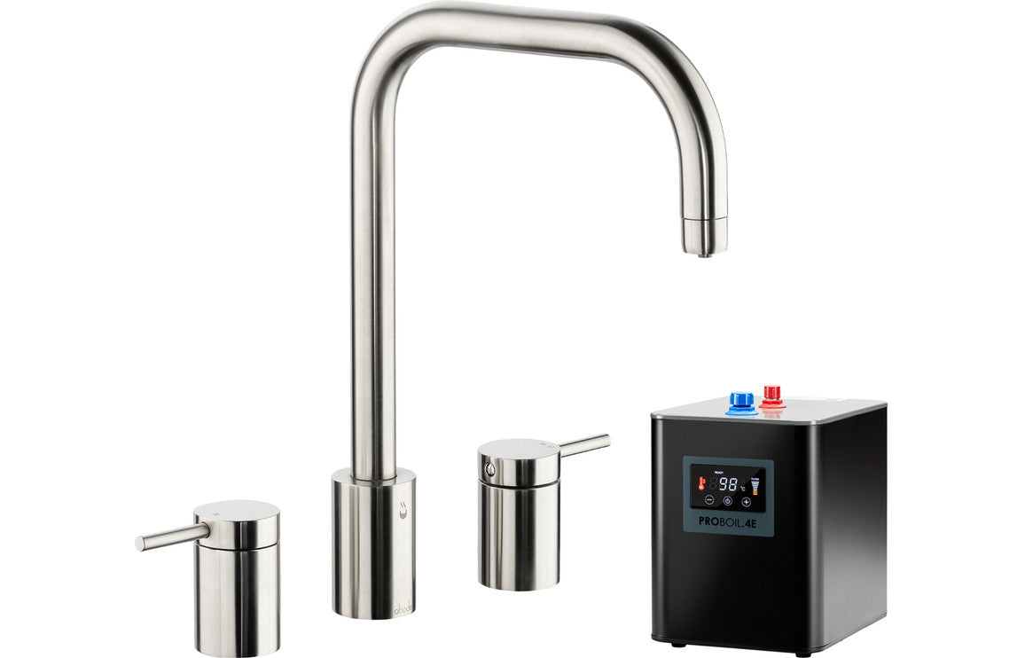 Abode Project 4 IN 1 3 Part Tap &amp; Proboil.4E Tank - Brushed Nickel