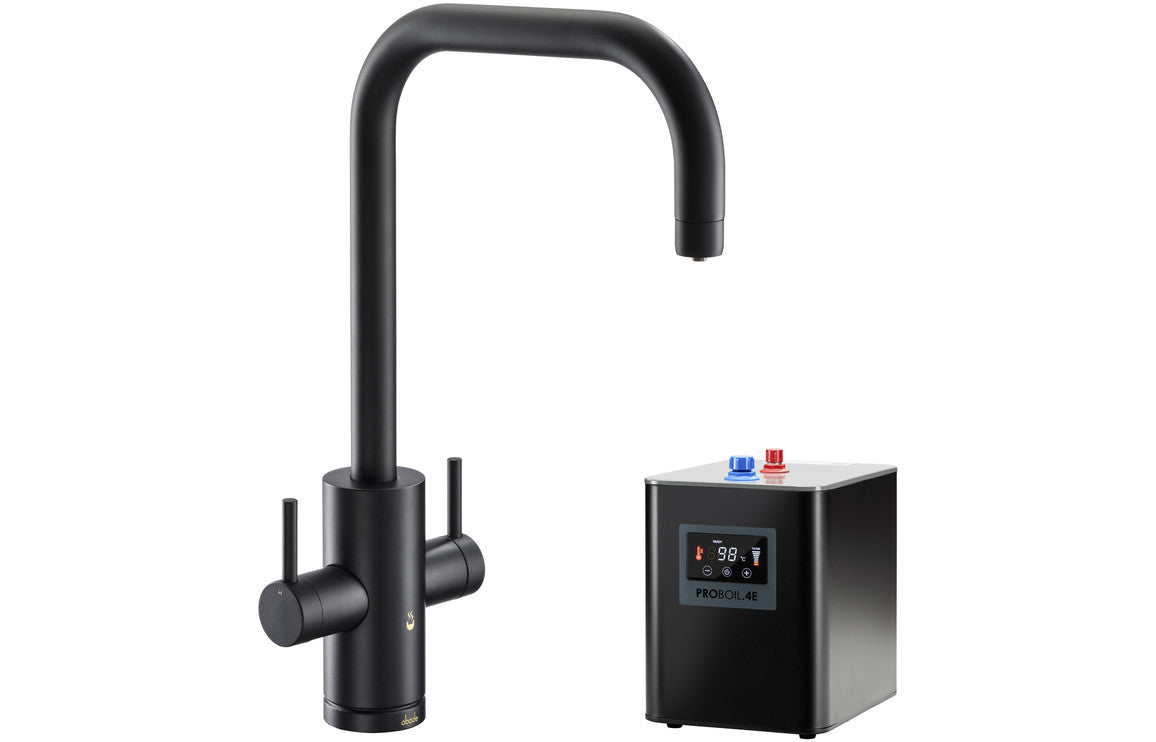 Abode Project 4 IN 1 Monobloc Tap &amp; Proboil.4E Tank - Matt Black