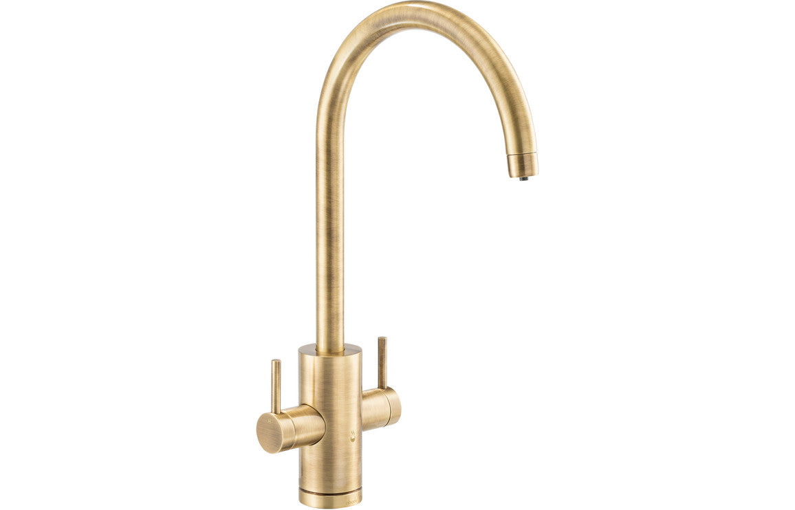 Abode Profile 4 IN 1 Monobloc Tap &amp; Proboil.4E Tank - Antique Brass