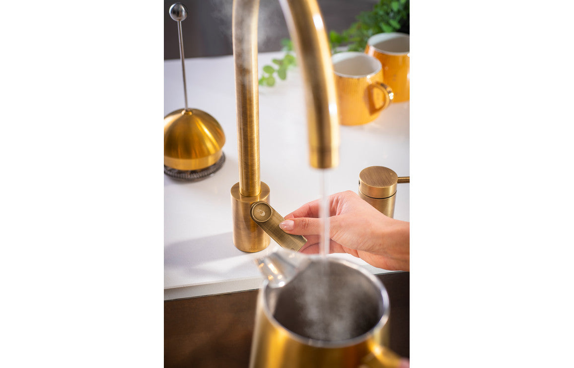 Abode Profile 4 IN 1 3 Part Tap &amp; Proboil.4E Tank - Antique Brass