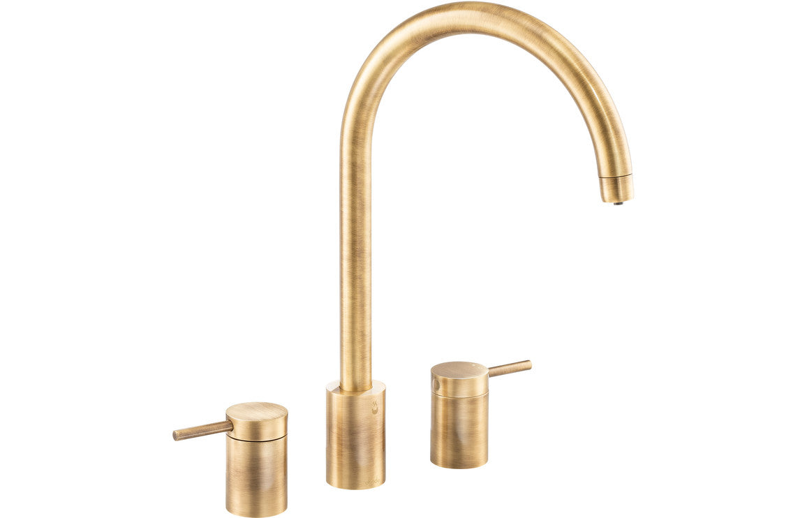 Abode Profile 4 IN 1 3 Part Tap &amp; Proboil.4E Tank - Antique Brass