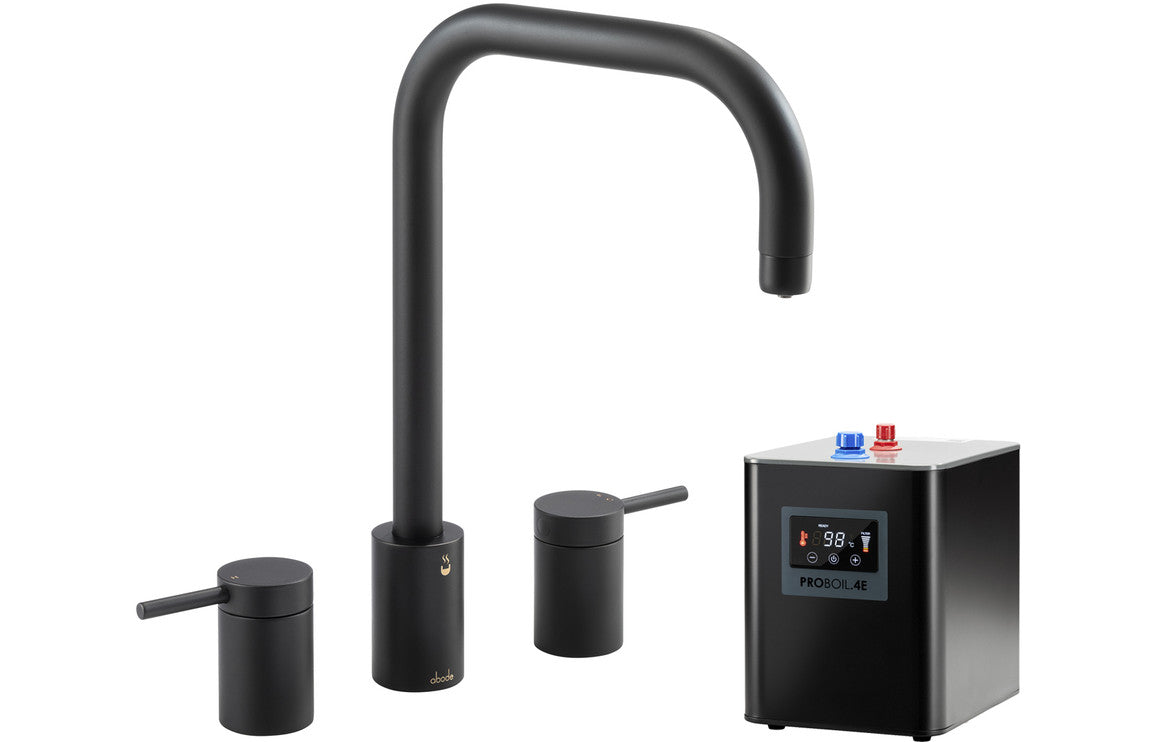 Abode Project 4 IN 1 3 Part Tap &amp; Proboil.4E Tank - Matt Black