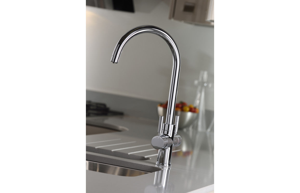 Abode Prostream 3 IN 1 Swan Spout Monobloc Tap - Chrome