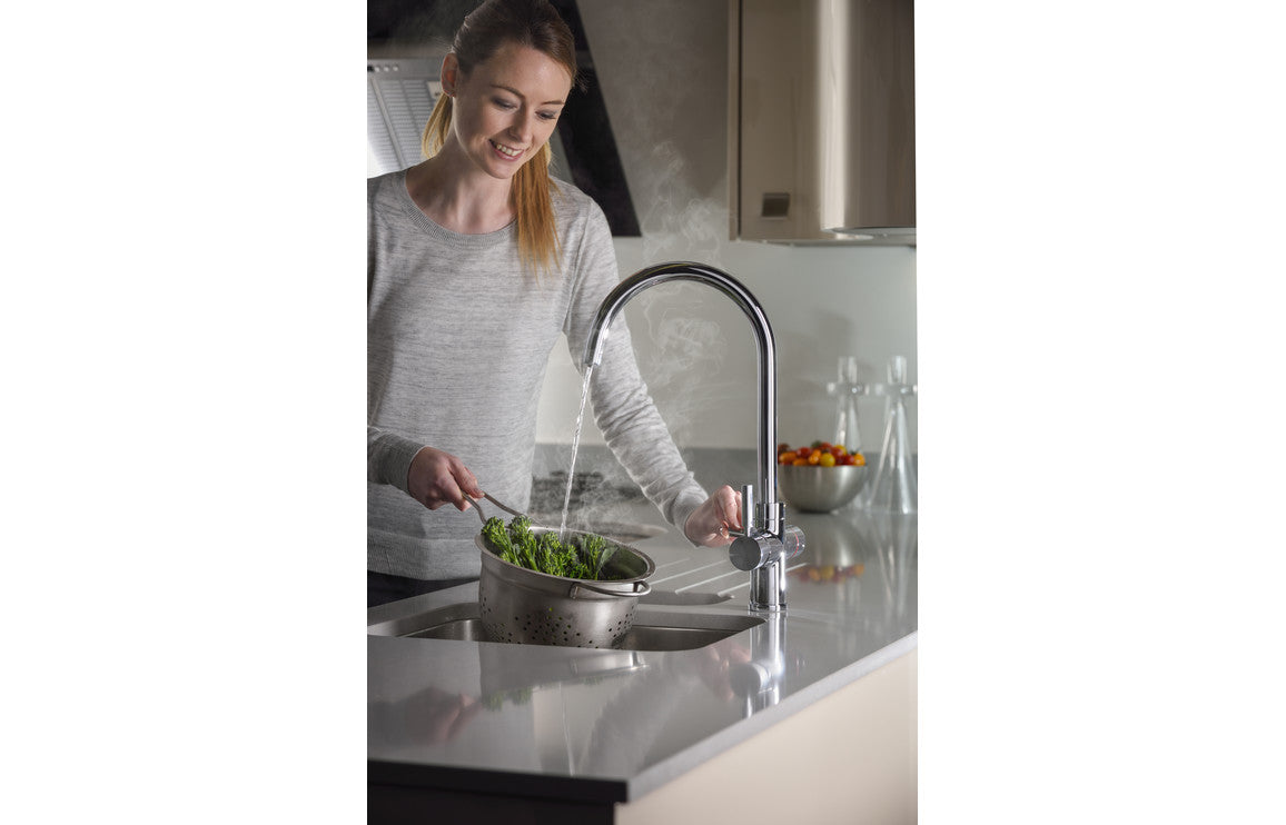 Abode Prostream 3 IN 1 Swan Spout Monobloc Tap - Chrome