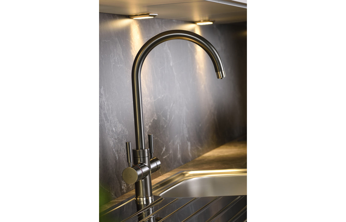 Abode Prostream 3 IN 1 Swan Spout Monobloc Tap - Graphite