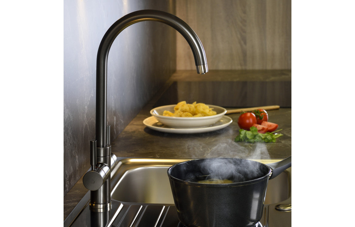 Abode Prostream 3 IN 1 Swan Spout Monobloc Tap - Graphite