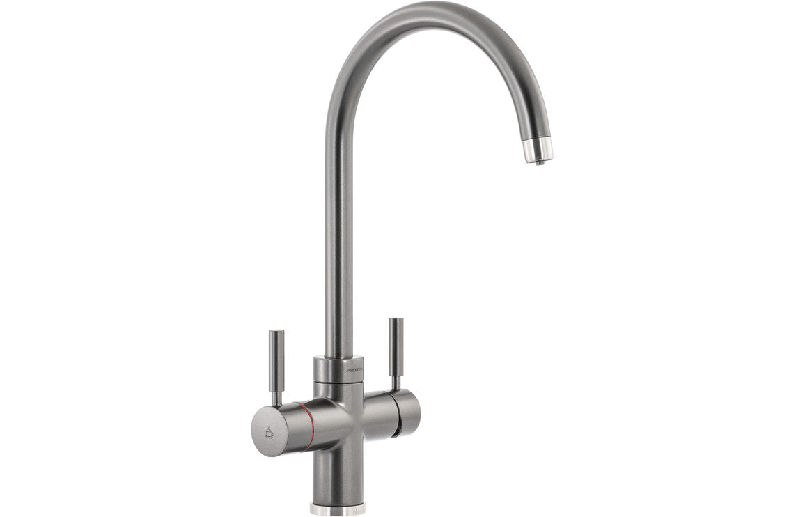 Abode Prostream 3 IN 1 Swan Spout Monobloc Tap - Graphite