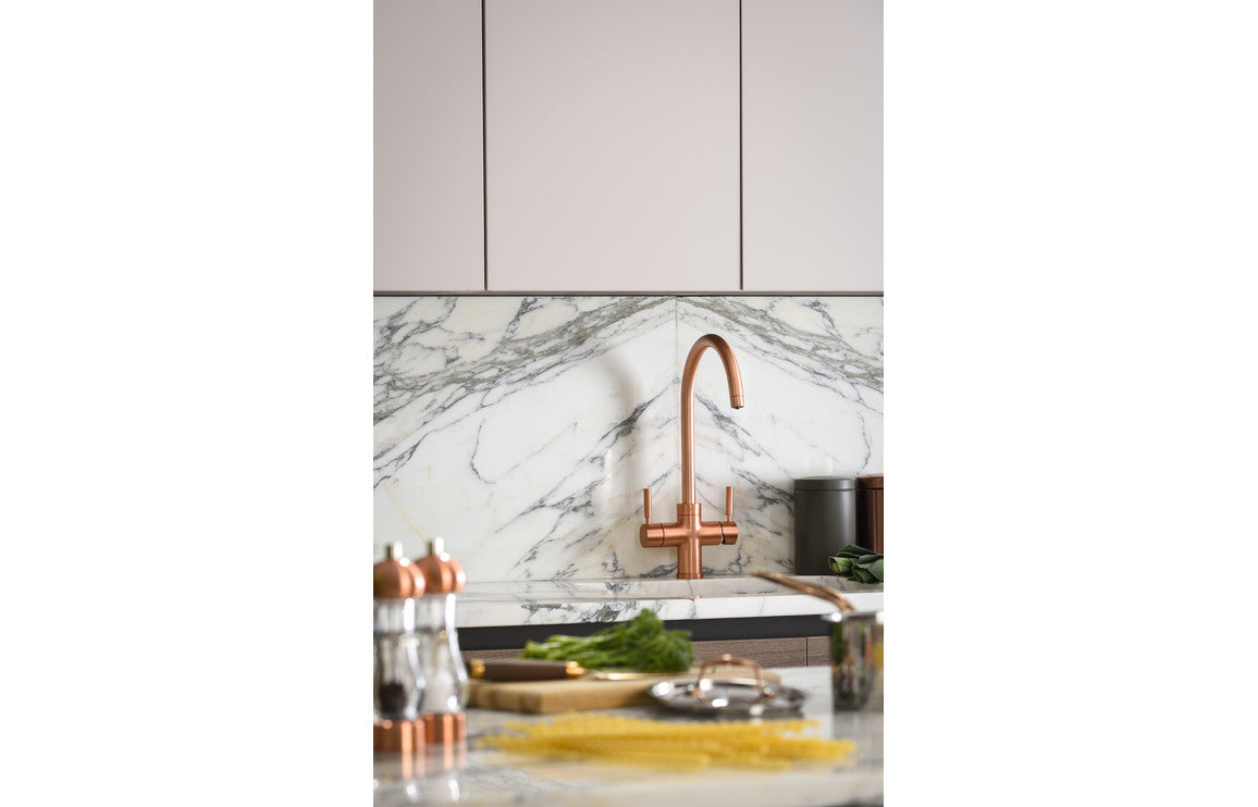 Abode Prostream 3 IN 1 Swan Spout Monobloc Tap - Urban Copper