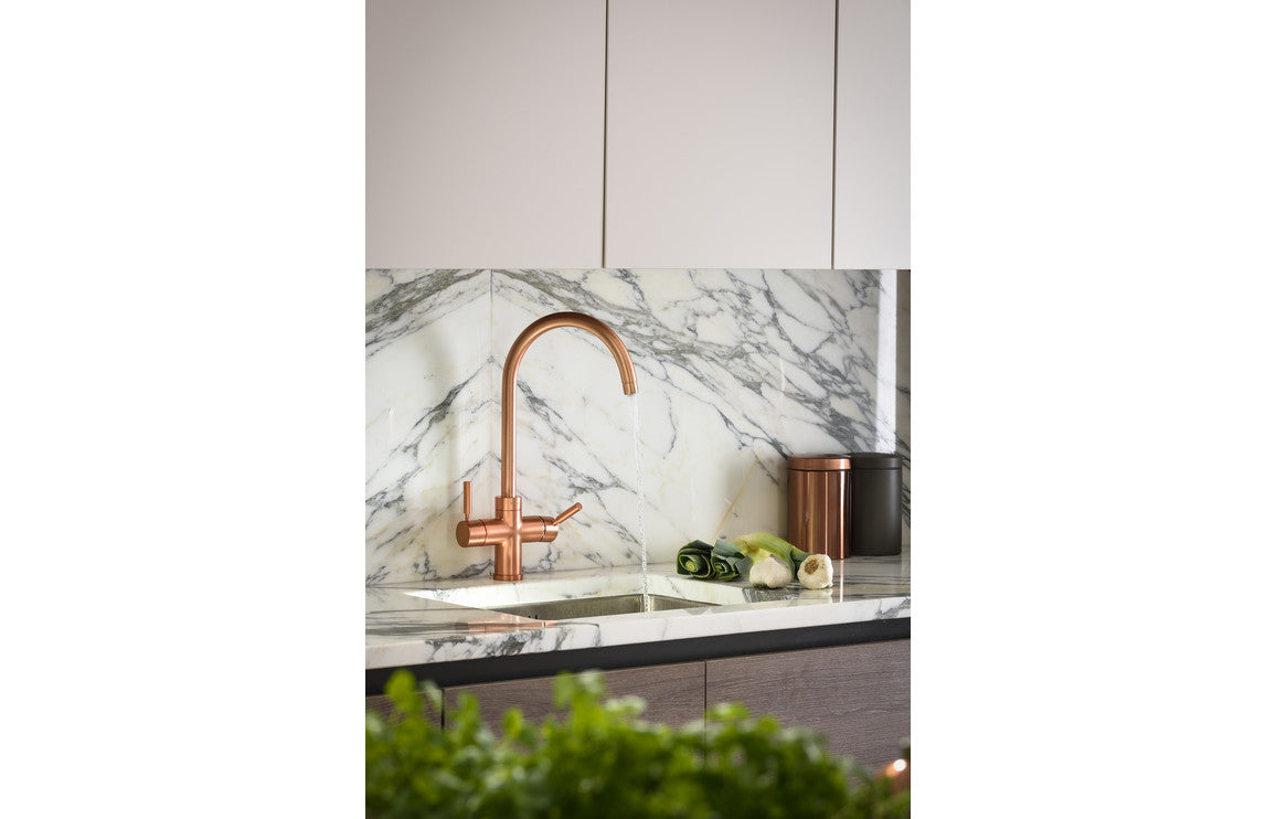 Abode Prostream 3 IN 1 Swan Spout Monobloc Tap - Urban Copper