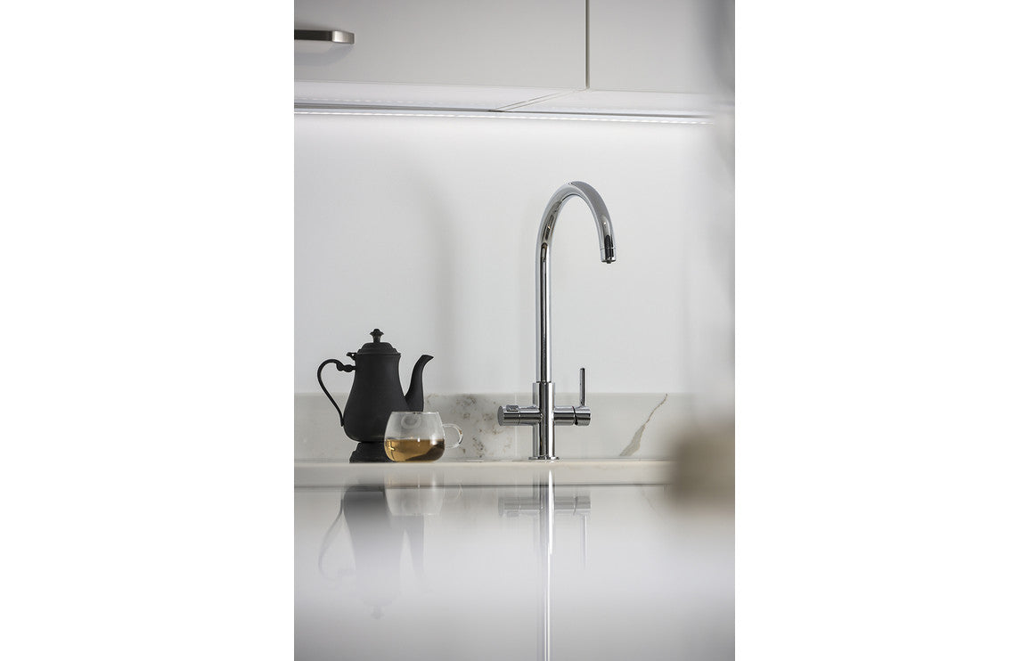 Abode Prothia 3 IN 1 Swan Spout Slimline Monobloc Tap - Chrome