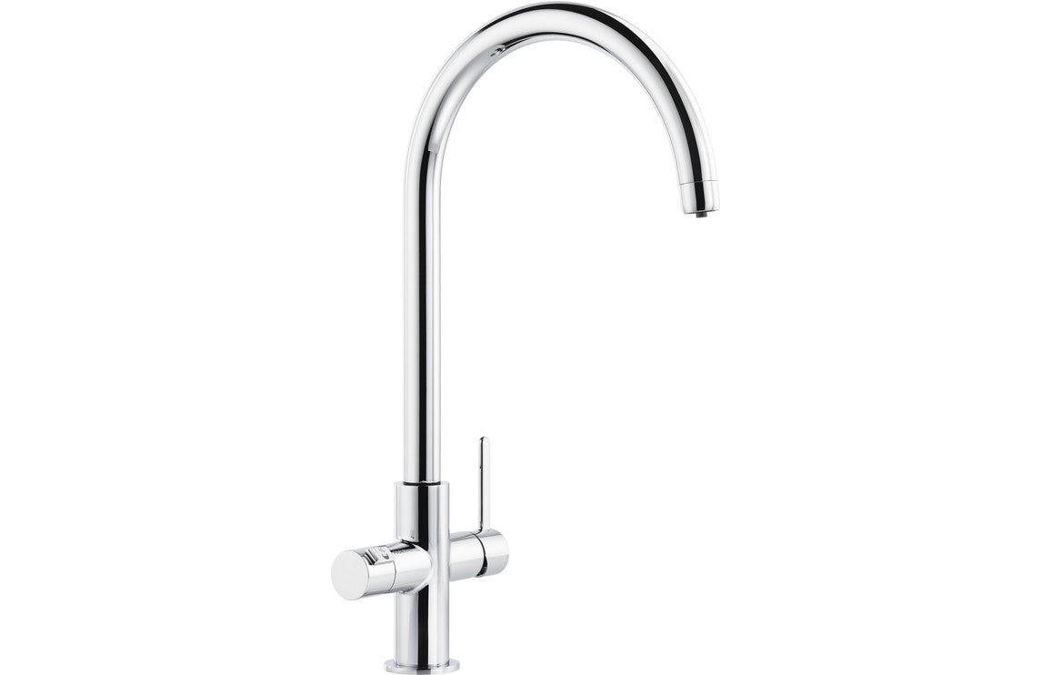 Abode Prothia 3 IN 1 Swan Spout Slimline Monobloc Tap - Chrome