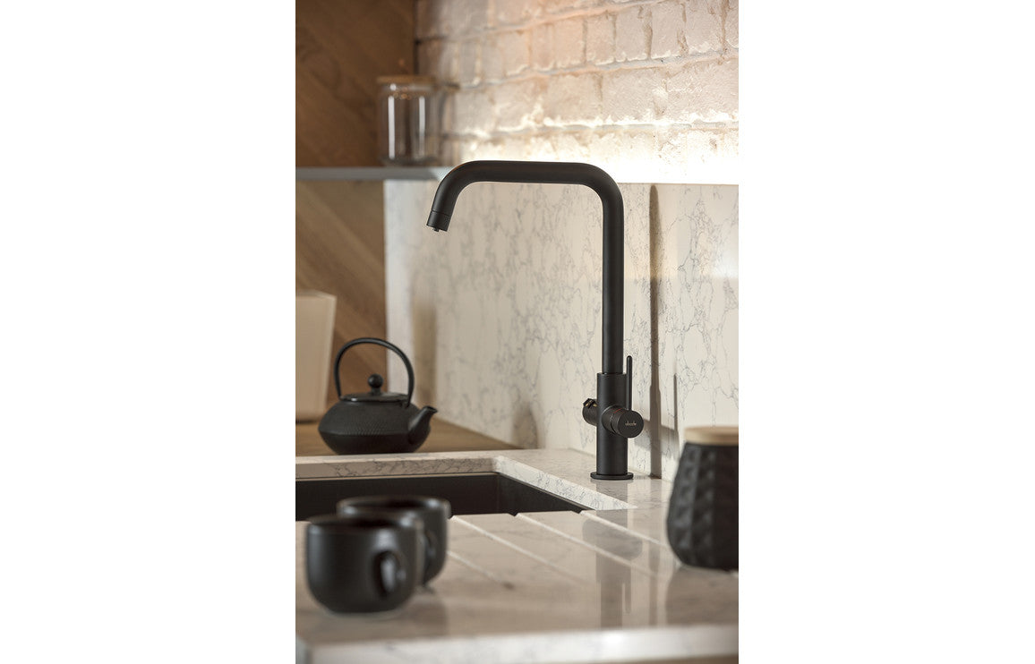 Abode Prothia 3 IN 1 Quad Spout Slimline Monobloc Tap - Matt Black