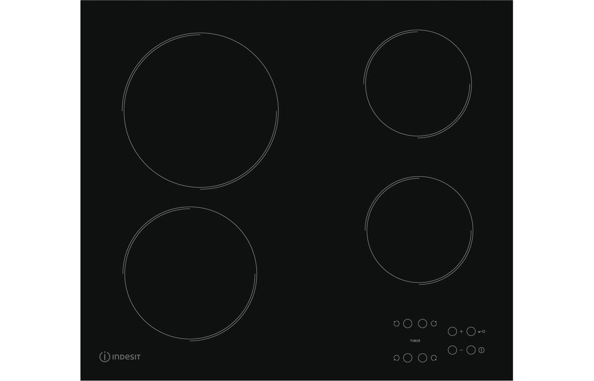 Indesit RI 161 C 60cm Ceramic Hob - Black