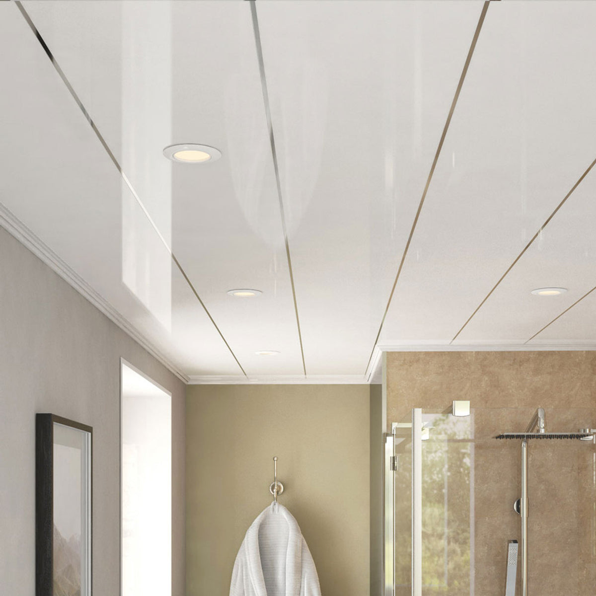 PVC Ceiling Panels - Single Chrome Gloss - 2.7m
