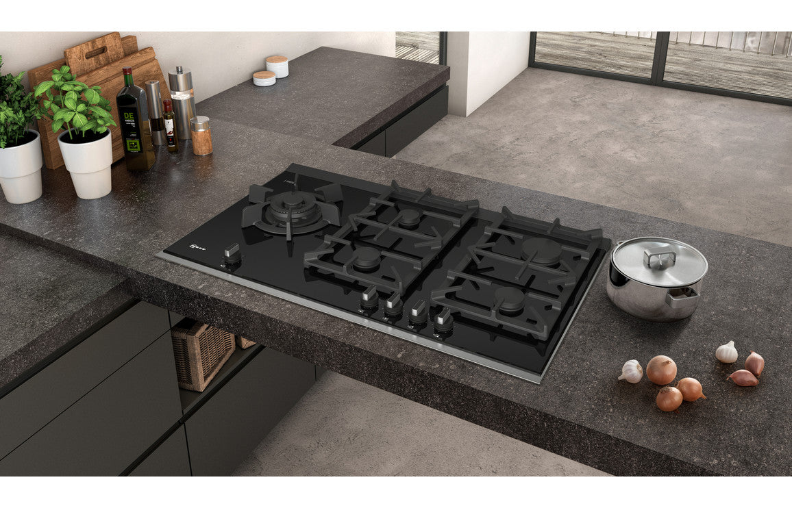 Neff N90 T29TS79N0 90cm Gas on Glass Hob - Black