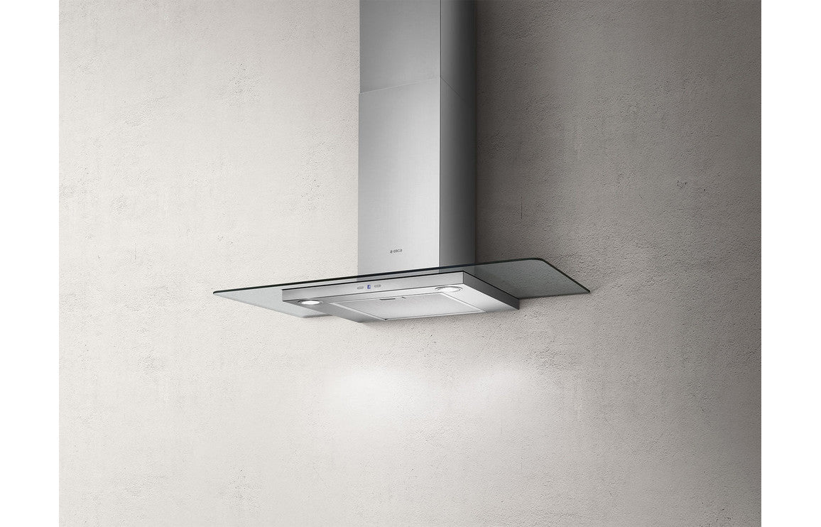 Elica Tribe 90cm Flat Glass Chimney Hood - Stainless Steel