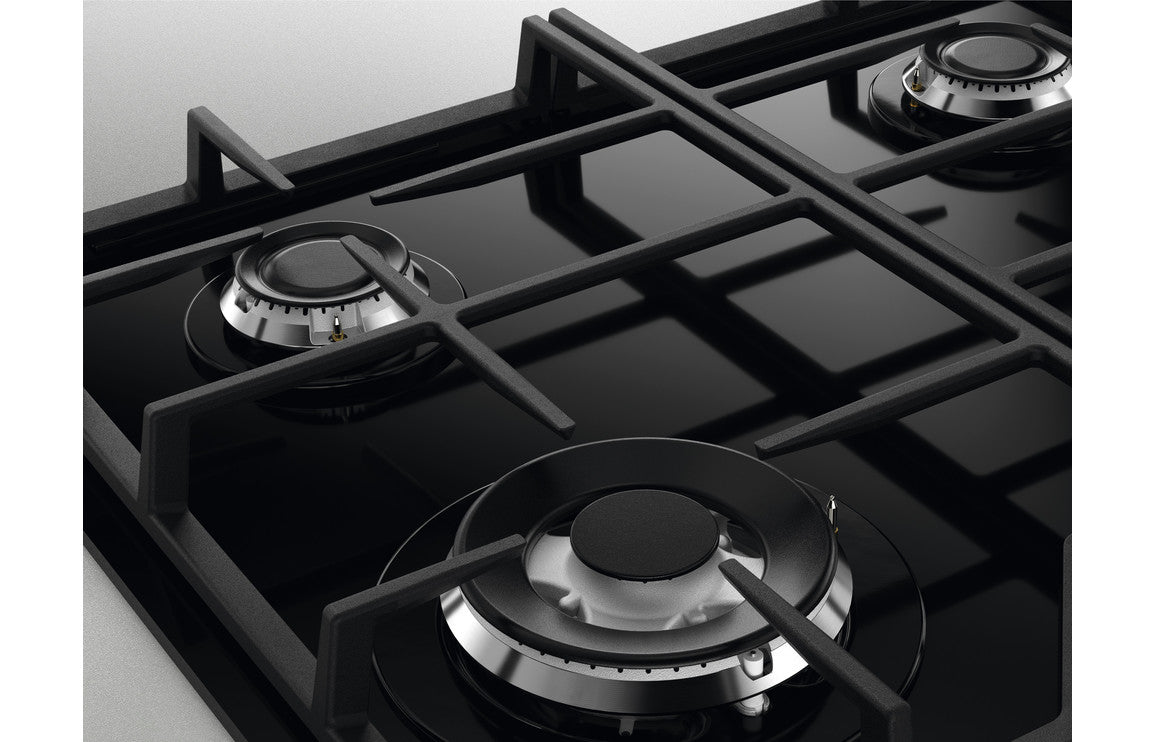 Zanussi ZGGN645K 60cm Gas on Glass Hob - Black