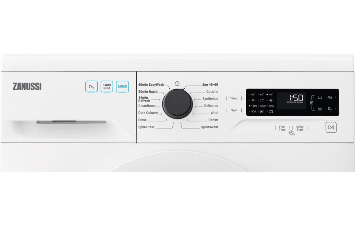 Zanussi ZWF744B3PW F/S 7kg 1400rpm Washing Machine - White