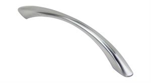 Swayed Pull Handle, Brushed Nickel, 128mm Centres