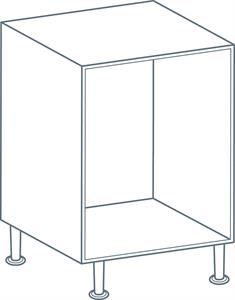 Light Grey Kitchen Drawer Base Cabinet 600x560x720mm