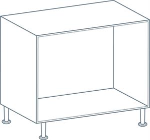 Light Grey Kitchen Drawer Base Cabinet 1000x560x720mm