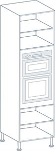 White Kitchen Tall Oven Housing for 900mm Wall Cabinet 600x560x2150mm